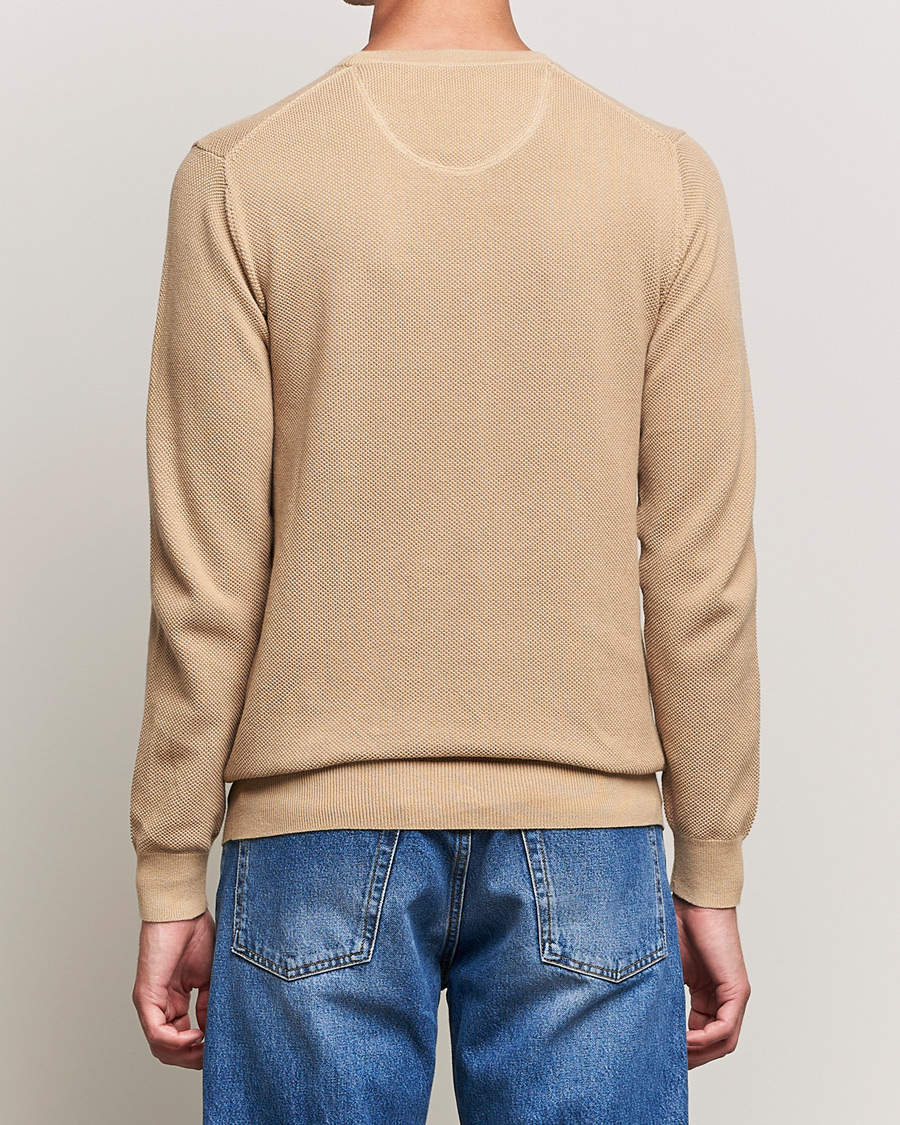 Herren | Pullover | GANT | Cotton Pique Crew Neck Pullover Dark Khaki