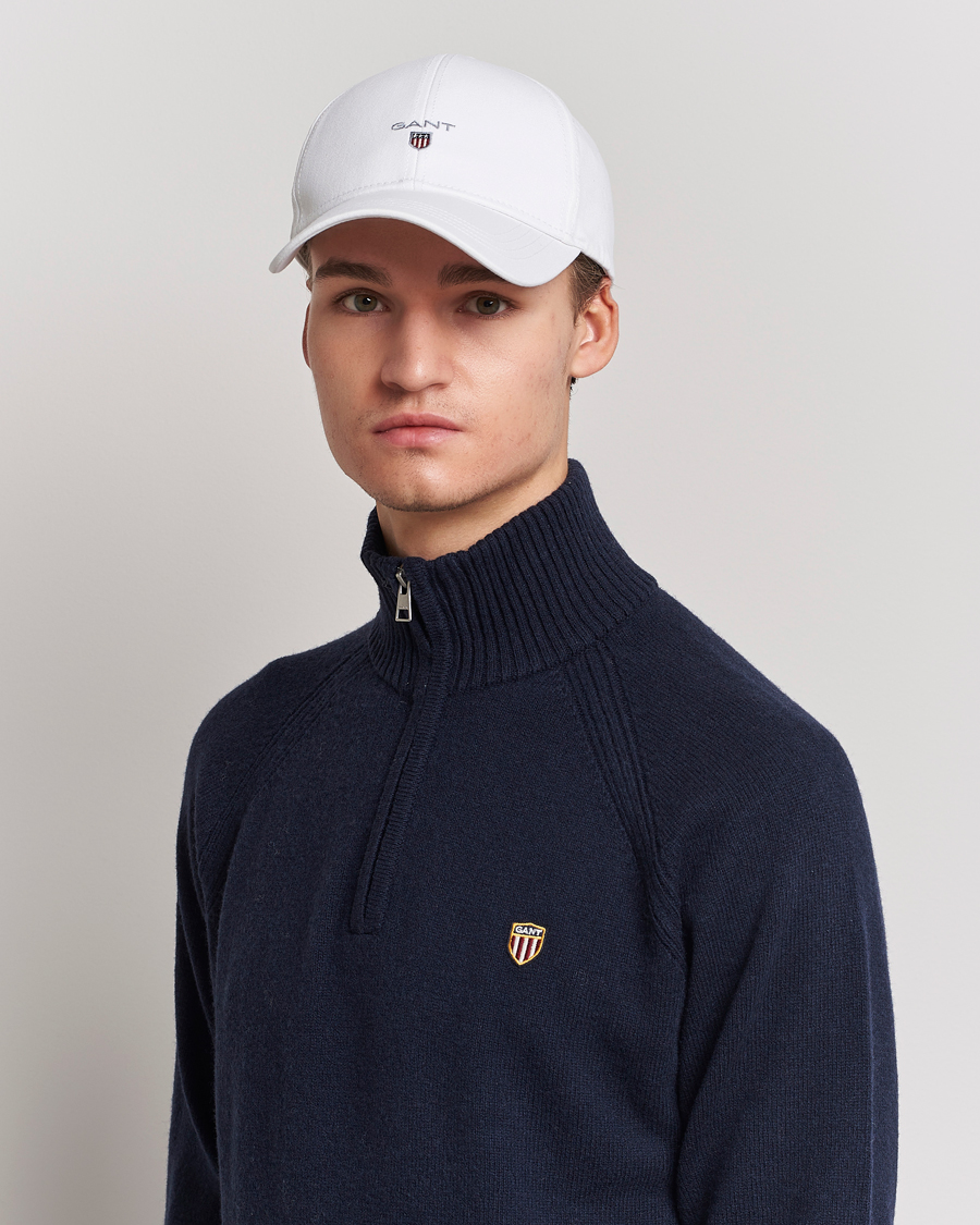 Herren | GANT High Cotton Twill Cap White | GANT | High Cotton Twill Cap White