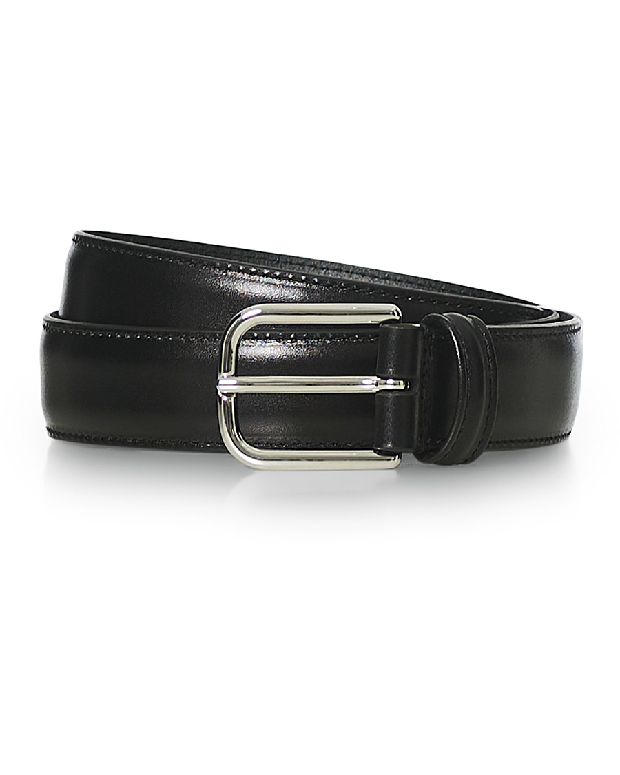 Herren | Anderson's Leather Suit Belt Black | Anderson's | Leather Suit Belt Black