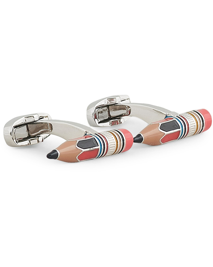 Herren | Paul Smith Pencil Cufflink Silver Stripe | Paul Smith | Pencil Cufflink Silver Stripe