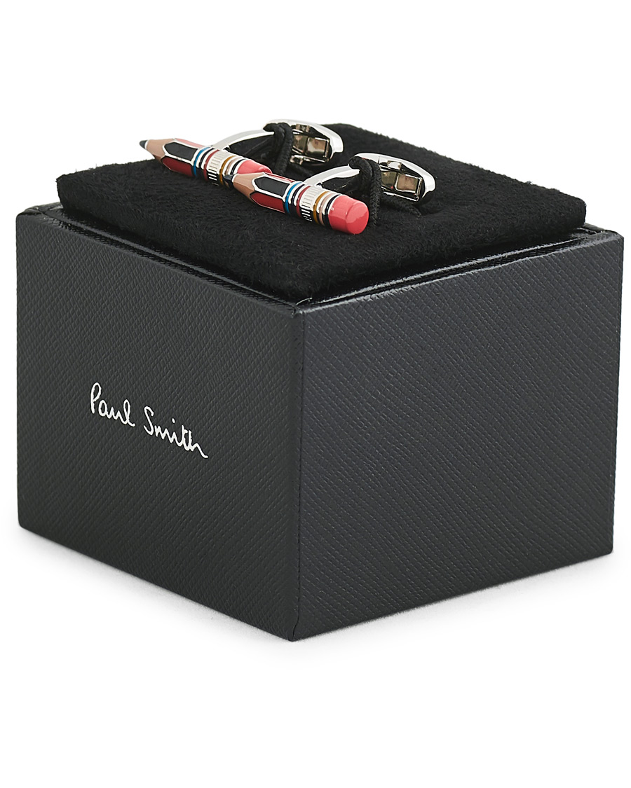 Herren | Paul Smith Pencil Cufflink Silver Stripe | Paul Smith | Pencil Cufflink Silver Stripe