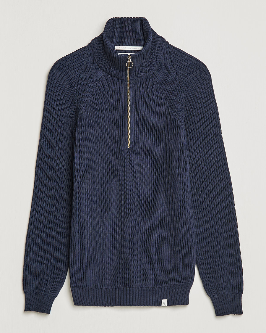 Herren | Pullover | Peregrine | Felix Quarter Zip Jumper Navy