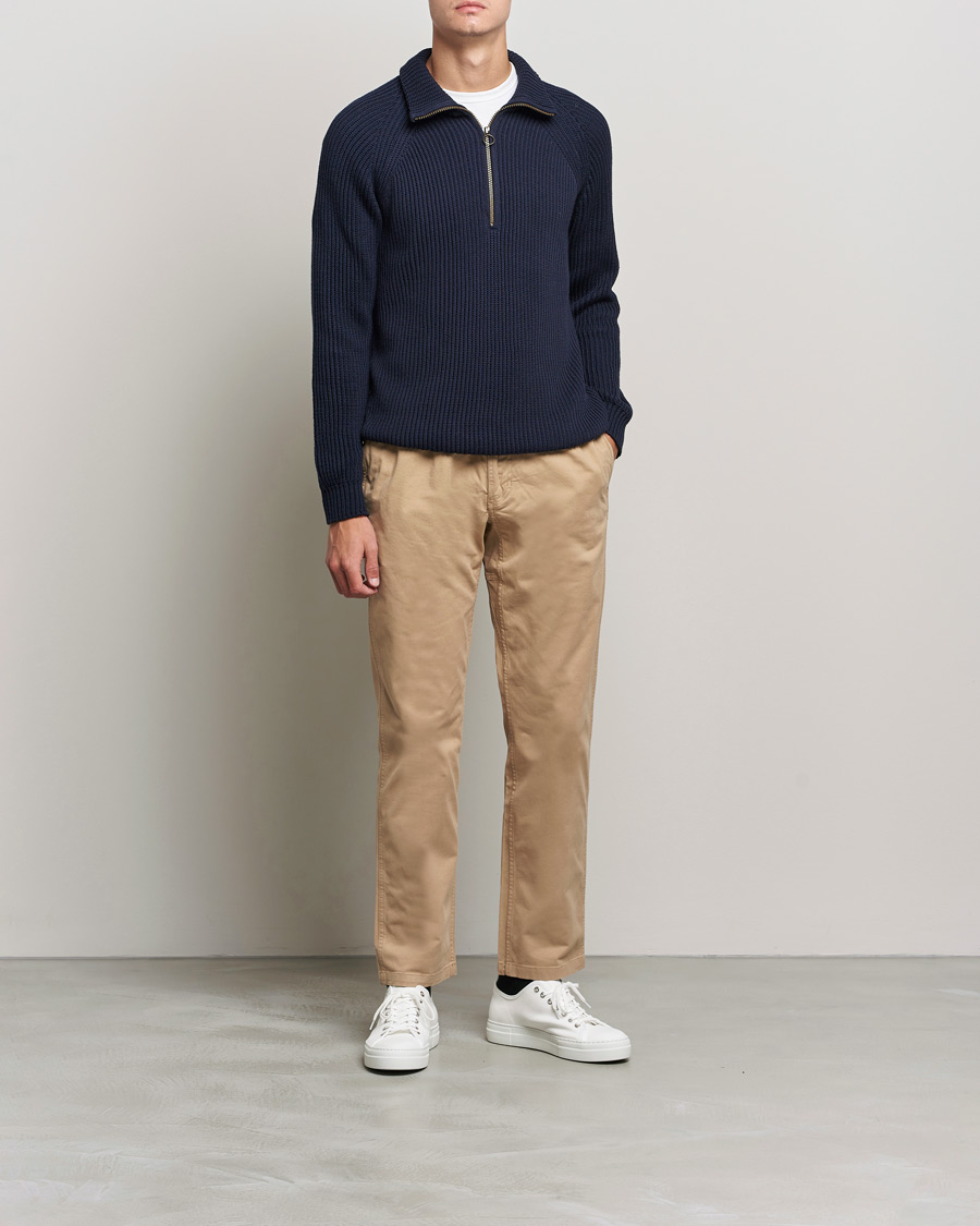 Herren | Pullover | Peregrine | Felix Quarter Zip Jumper Navy