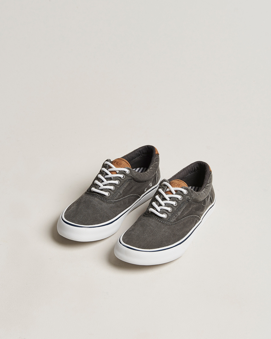 Herren | Sperry Striper II Canvas Sneaker Whased Black | Sperry | Striper II Canvas Sneaker Whased Black