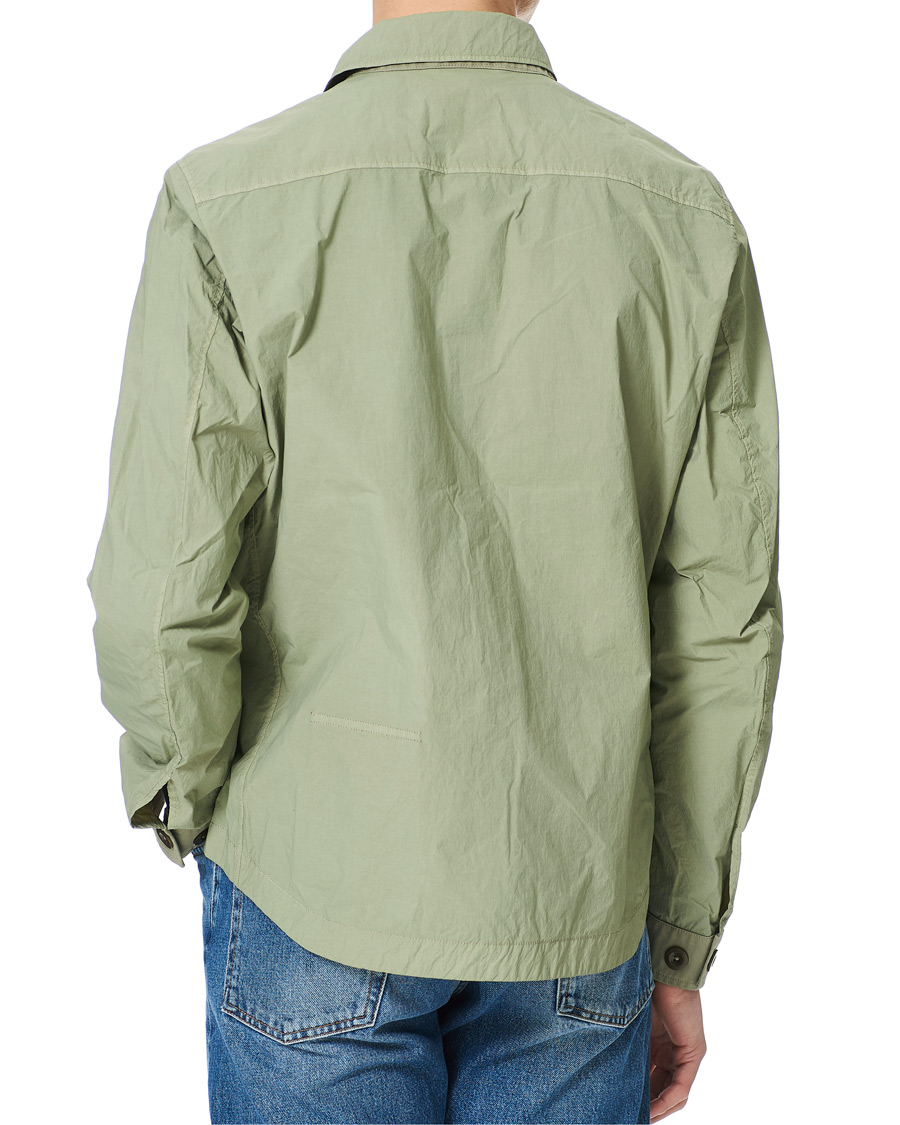 Herren | Jacken | Ten c | Garment Dyed Nylon Shirt Jacket Light Green