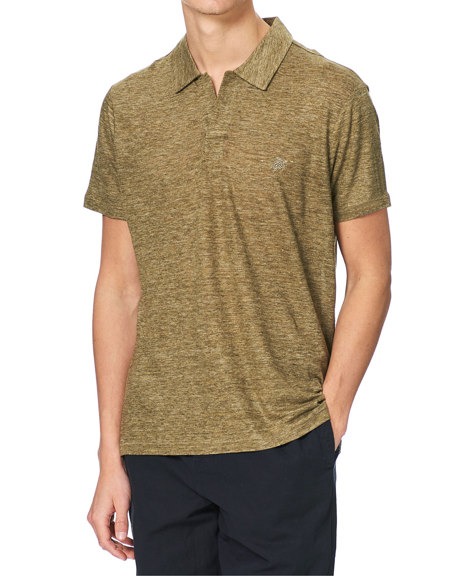 Herren | Poloshirts | Vilebrequin | Jersey Linen Polo Olive Chine