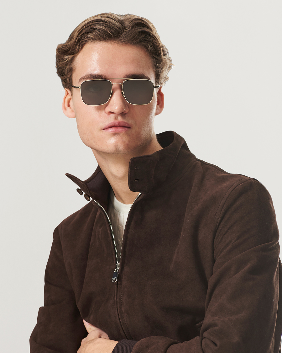 Herren | Luxury Brands | Brioni | BR0101S Sunglasses Gold/Grey