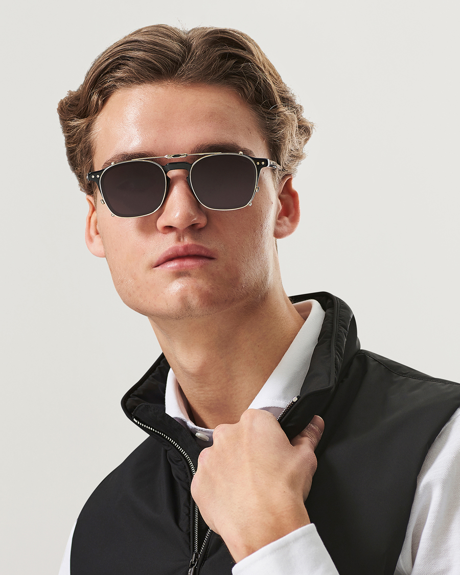 Herren | Gebogene Sonnenbrillen | Brioni | BR0097S Sunglasses Black/Grey