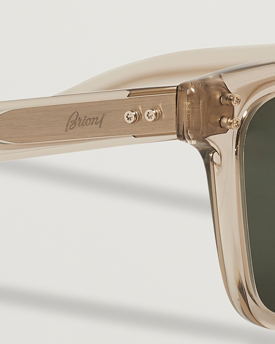 Herren | Brioni BR0099S Sunglasses Beige/Green | Brioni | BR0099S Sunglasses Beige/Green