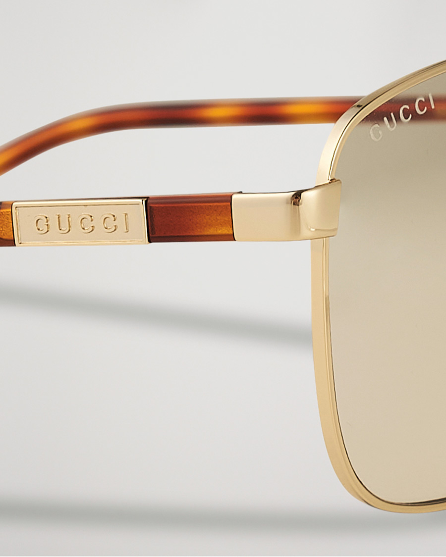 Herren | Gucci GG1164S Sunglasses Gold/Havana | Gucci | GG1164S Sunglasses Gold/Havana