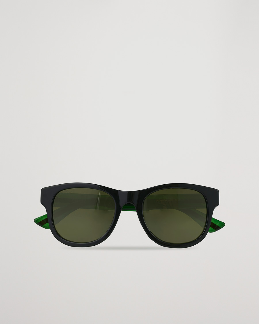 Herren | Gucci GG0003SN Sunglasses Black/Green | Gucci | GG0003SN Sunglasses Black/Green