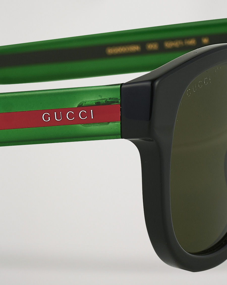 Herren | Gucci GG0003SN Sunglasses Black/Green | Gucci | GG0003SN Sunglasses Black/Green