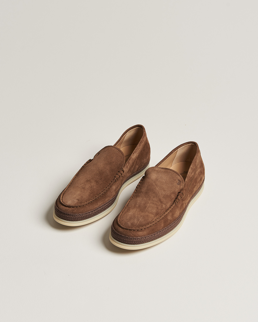 Herren | Tod's Raffia Loafer Brown Suede | Tod's | Raffia Loafer Brown Suede