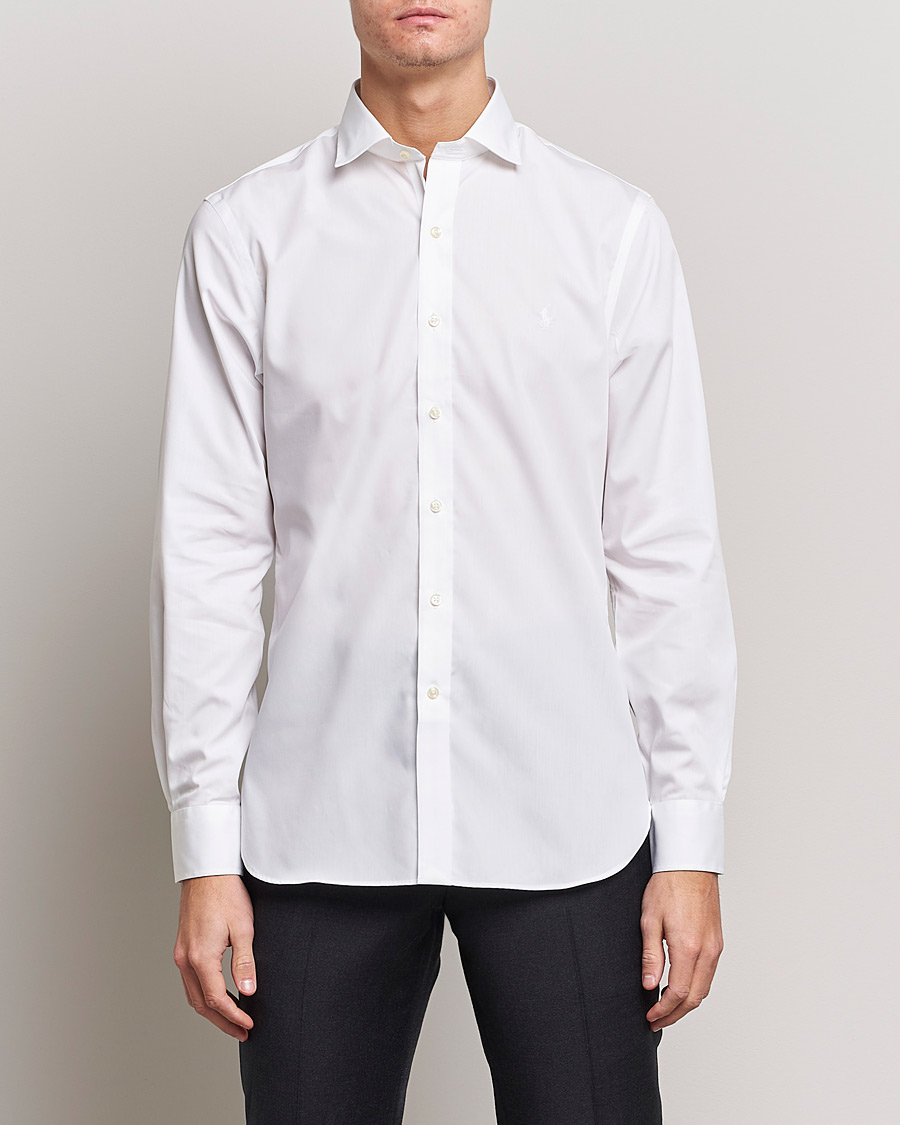 Herren |  | Polo Ralph Lauren | Slim Fit Poplin Cut Away Dress Shirt White