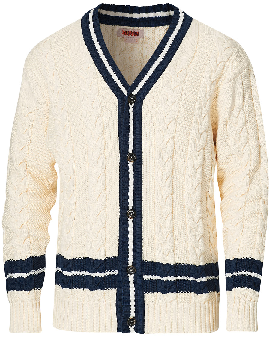 Herren | Pullover | Baracuta | Cotton Cable Cardigan Off White