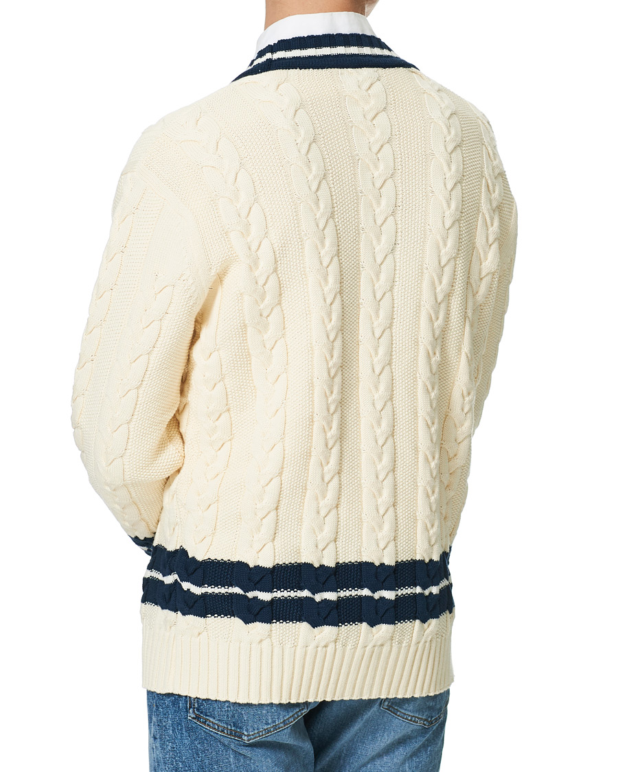 Herren | Pullover | Baracuta | Cotton Cable Cardigan Off White