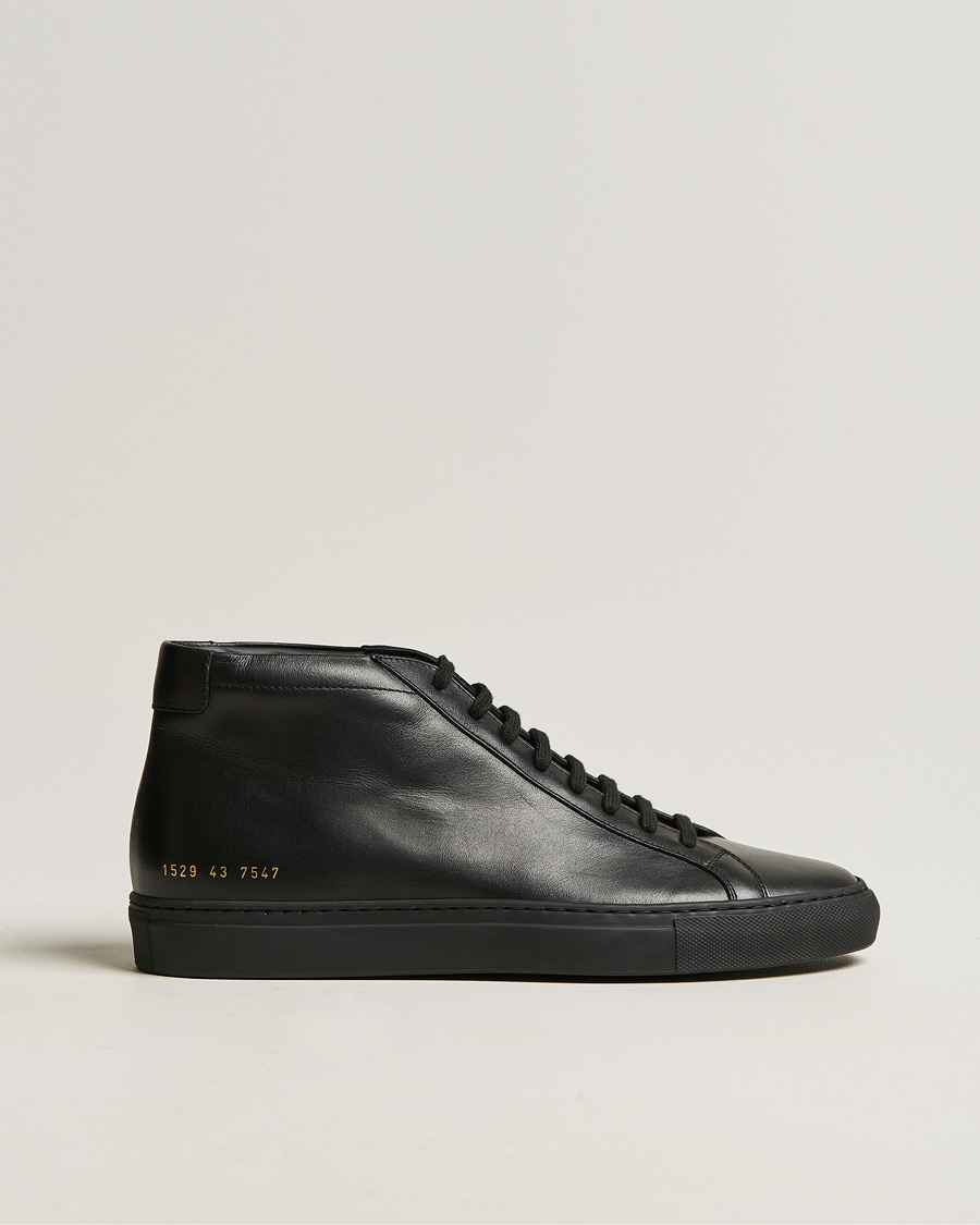 Herren | Common Projects Original Achilles Leather High Sneaker Black | Common Projects | Original Achilles Leather High Sneaker Black
