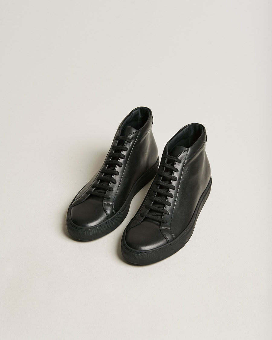 Herren | Common Projects Original Achilles Leather High Sneaker Black | Common Projects | Original Achilles Leather High Sneaker Black