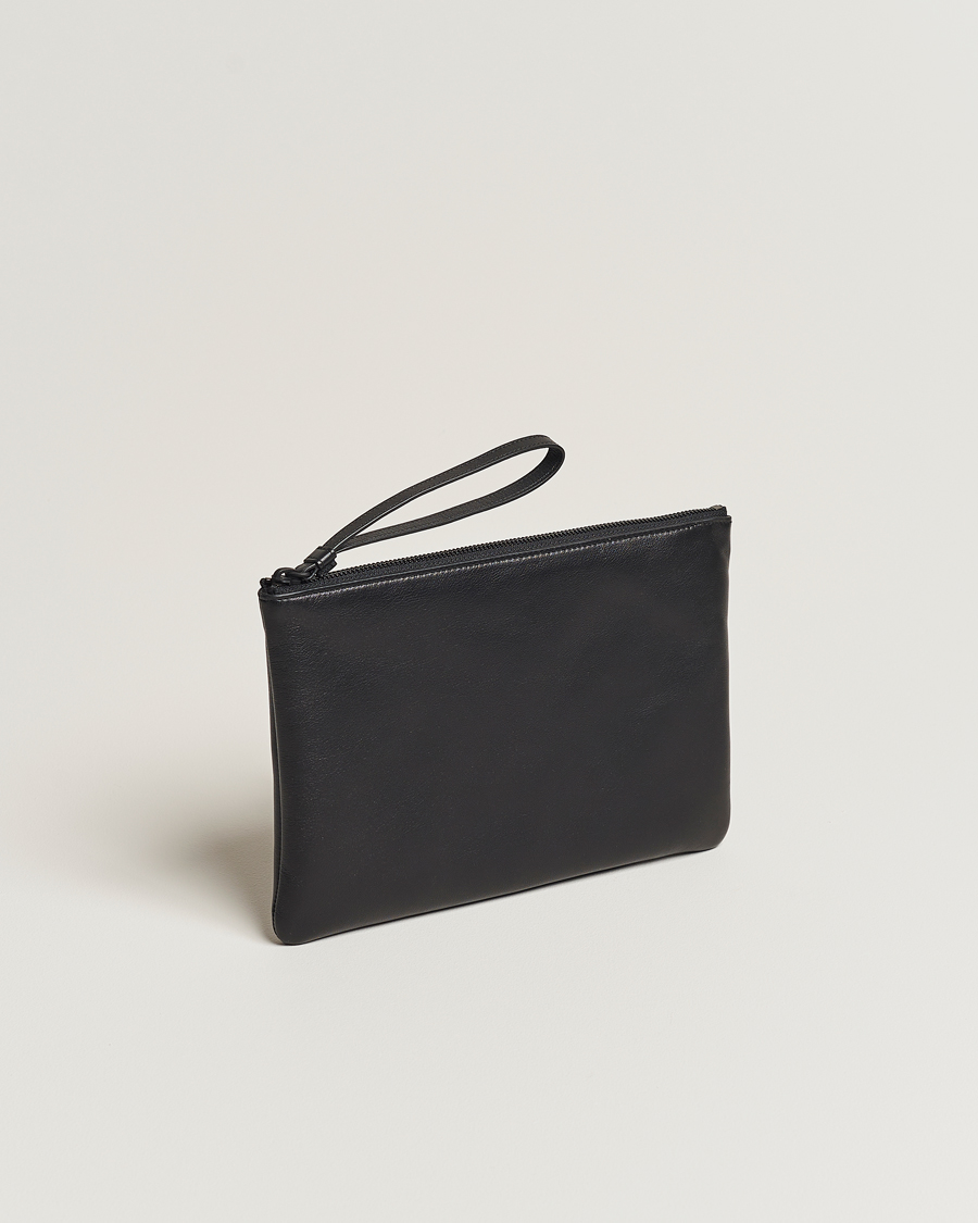 Herren | Common Projects Medium Flat Nappa Leather Pouch Black | Common Projects | Medium Flat Nappa Leather Pouch Black