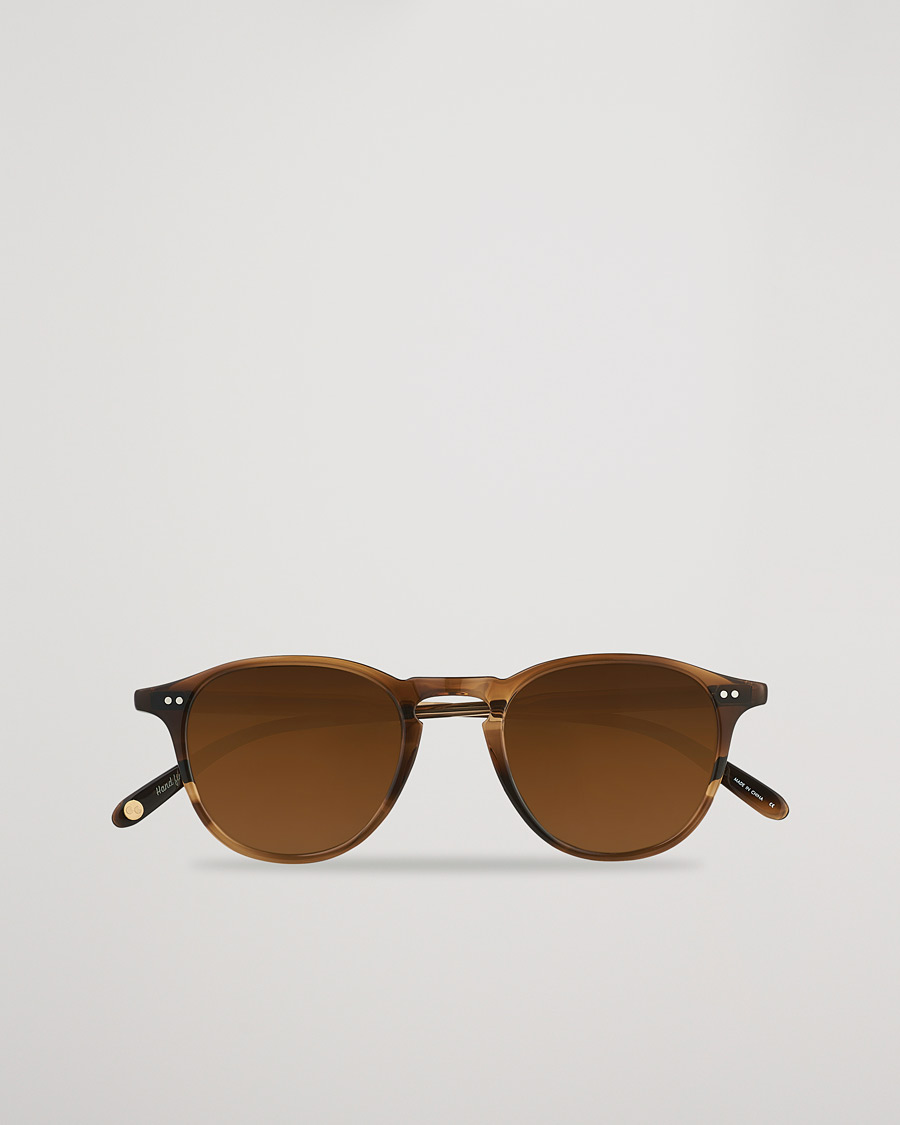 Herren | Garrett Leight Hampton 46 Sunglasses Khaki Tortoise/Pure Coffee | Garrett Leight | Hampton 46 Sunglasses Khaki Tortoise/Pure Coffee