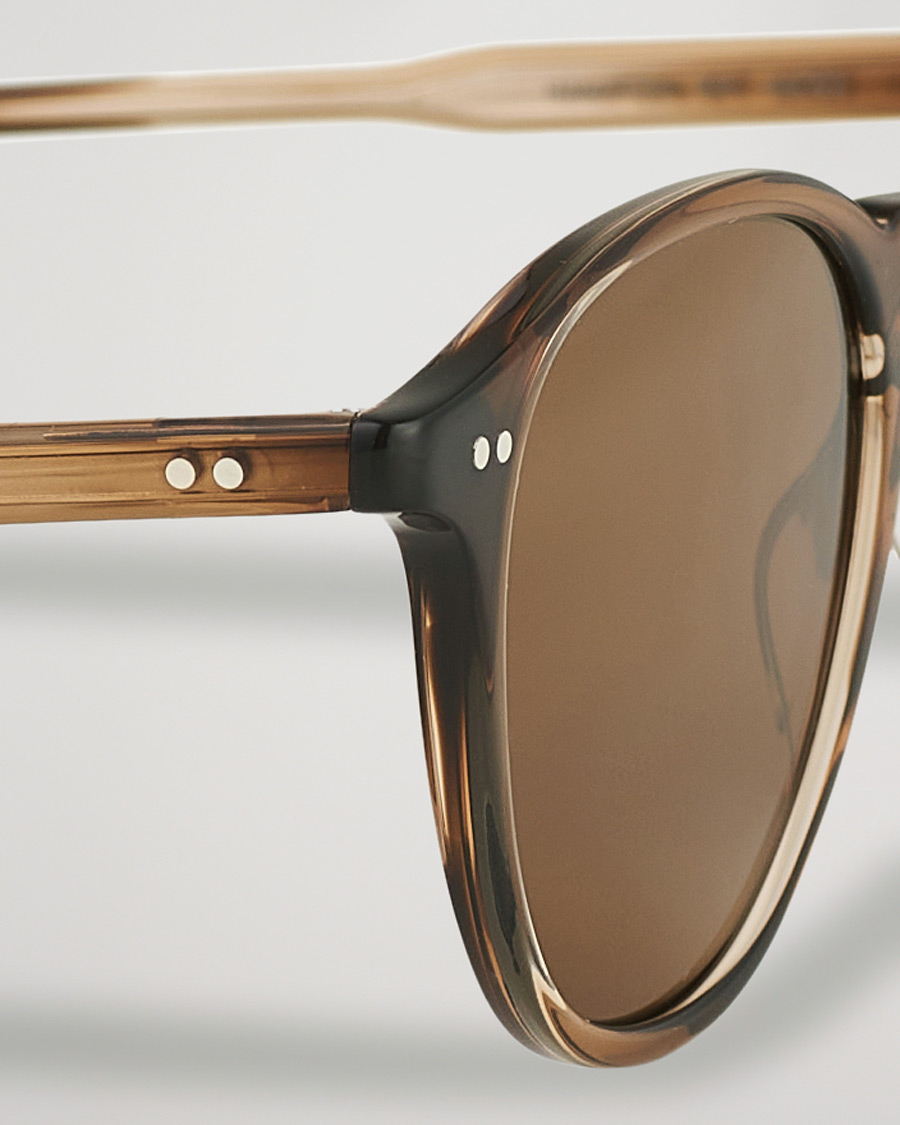 Herren | Garrett Leight Hampton 46 Sunglasses Khaki Tortoise/Pure Coffee | Garrett Leight | Hampton 46 Sunglasses Khaki Tortoise/Pure Coffee