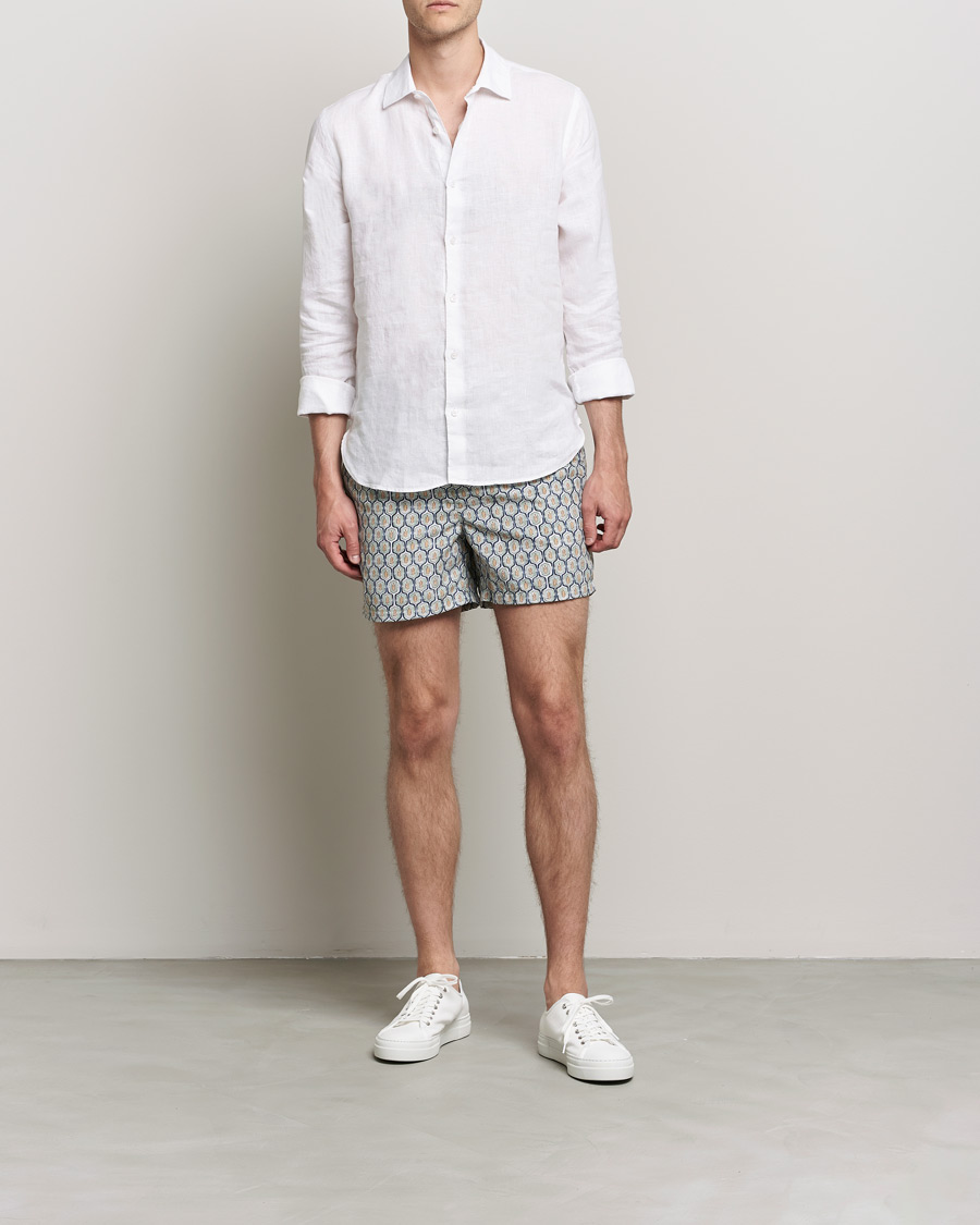 Herren | Ripa Ripa Leaf Printed Swimshorts Light Green | Ripa Ripa | Leaf Printed Swimshorts Light Green