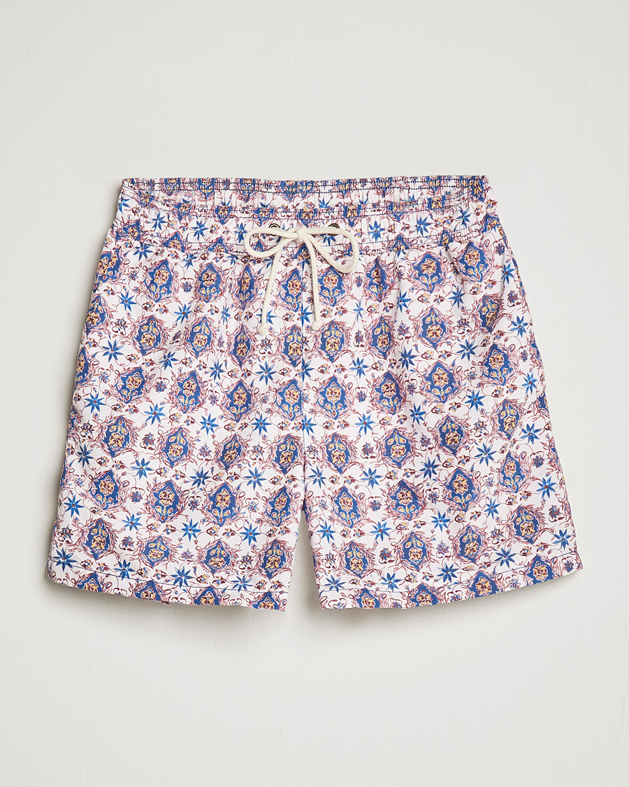 Herren | Badehosen | Ripa Ripa | Printed Swimshorts Offwhite/Blue