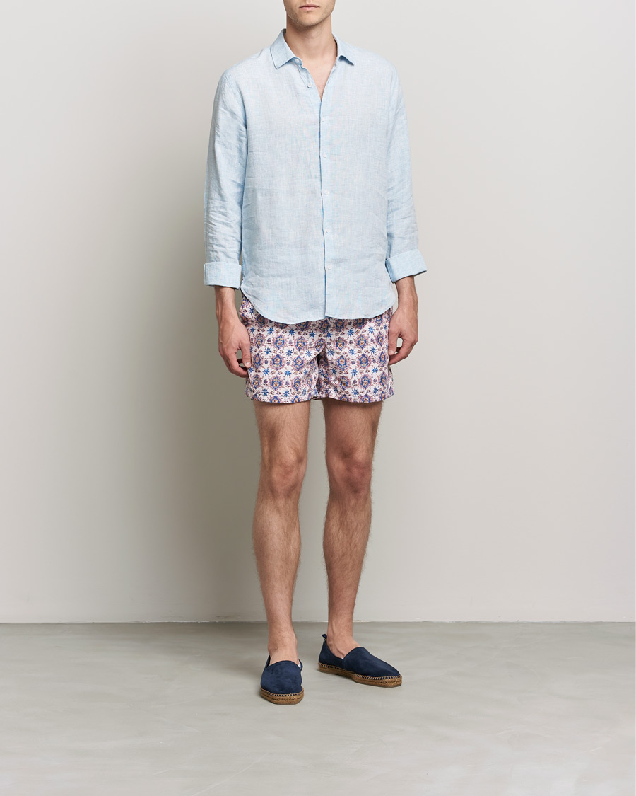 Herren | Badehosen | Ripa Ripa | Printed Swimshorts Offwhite/Blue