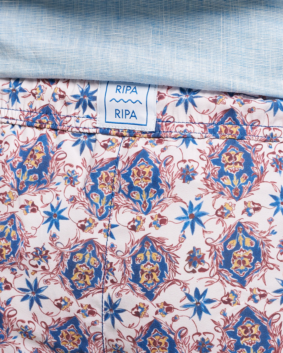 Herren | Badehosen | Ripa Ripa | Printed Swimshorts Offwhite/Blue