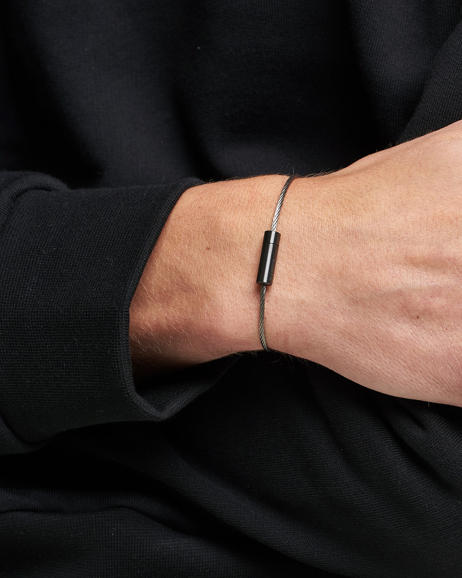 Herren | LE GRAMME Cable Bracelet Brushed Black Ceramic 5g | LE GRAMME | Cable Bracelet Brushed Black Ceramic 5g