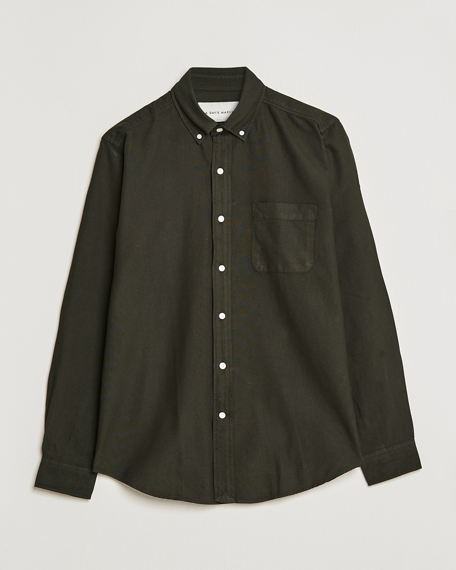 Herren | Hemden | A Day's March | Moorgate Dyed Oxford Shirt Seaweed
