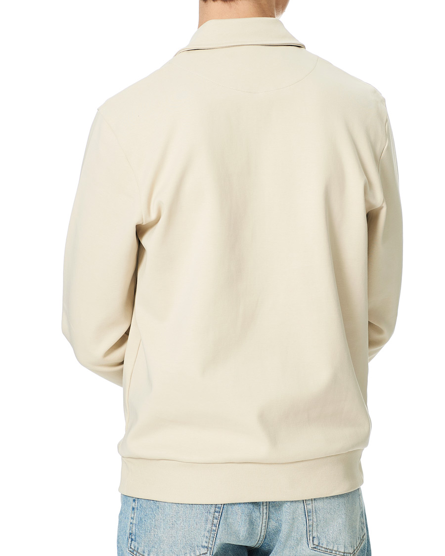 Herren | Pullover | A Day's March | Cabot Half-Zip Polo Sweater Sand