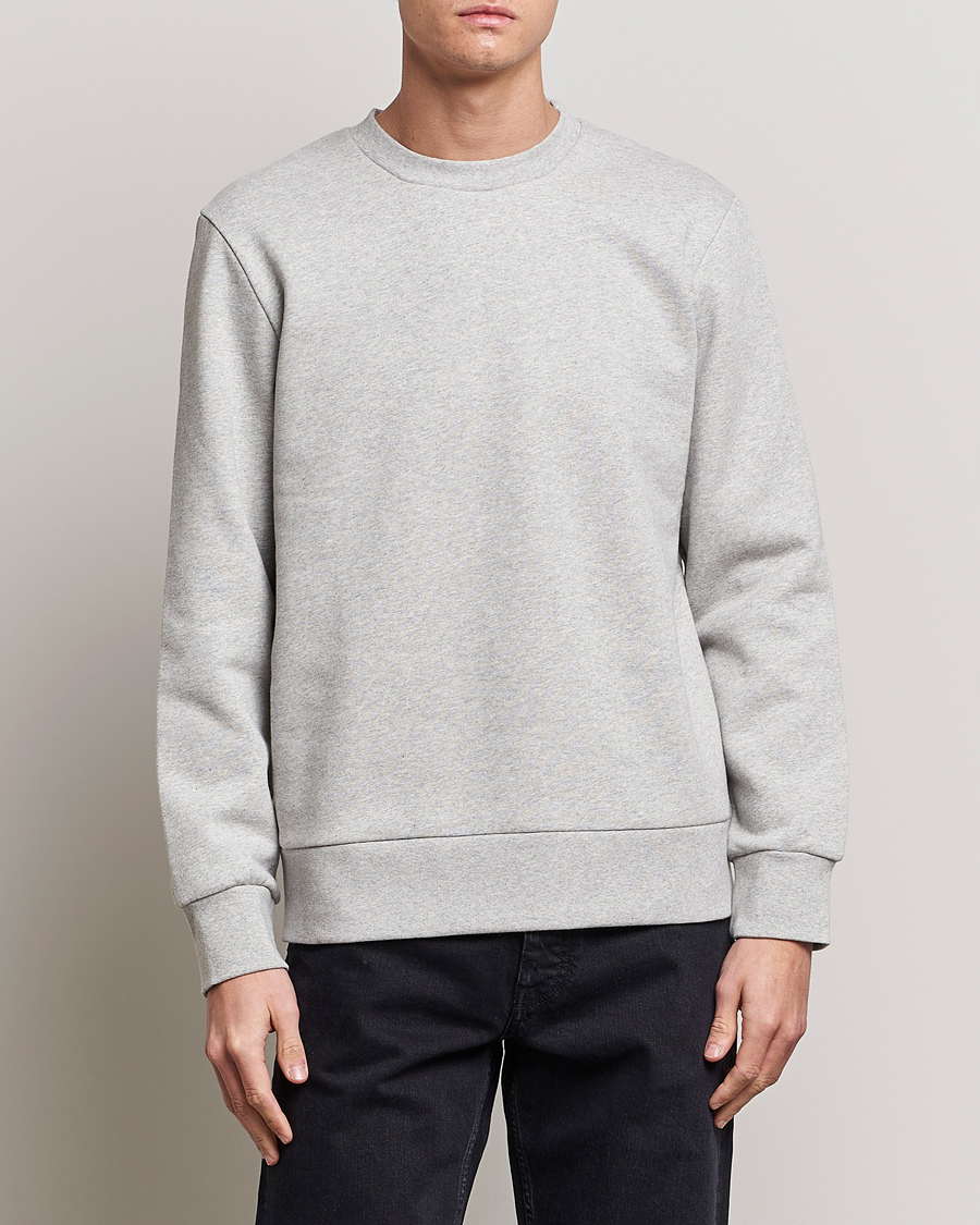 Herren | Graue Sweatshirts | A Day's March | Shaw Sturdy Fleece Sweatshirt Grey