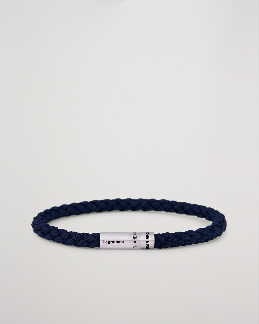 Herren | LE GRAMME X Orlebar Brown Nato Bracelet Navy/Sterling Silver | LE GRAMME | X Orlebar Brown Nato Bracelet Navy/Sterling Silver