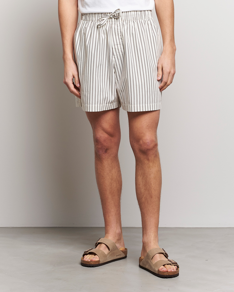 Herren |  | Tekla | Poplin Pyjama Shorts Hopper Stripes
