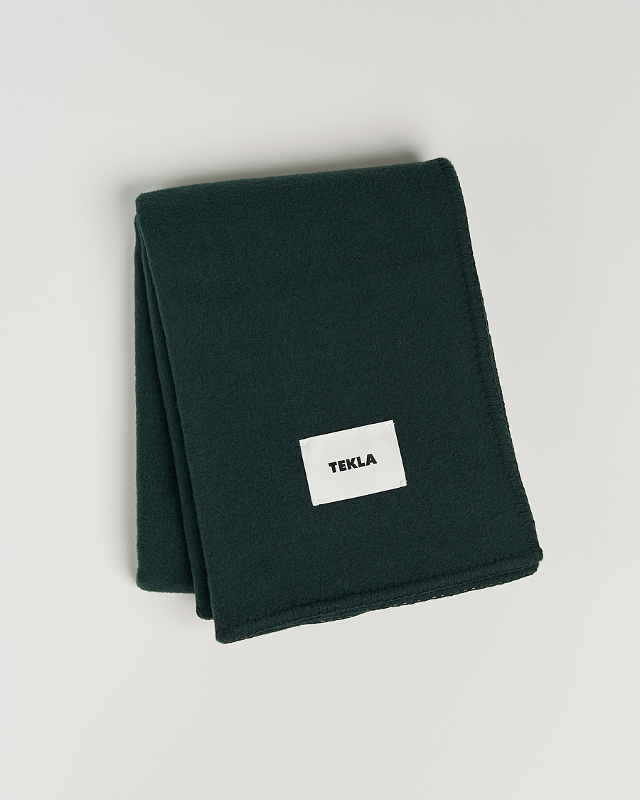 Herren | Tekla Merino Wool Blanket Dark Green | Tekla | Merino Wool Blanket Dark Green