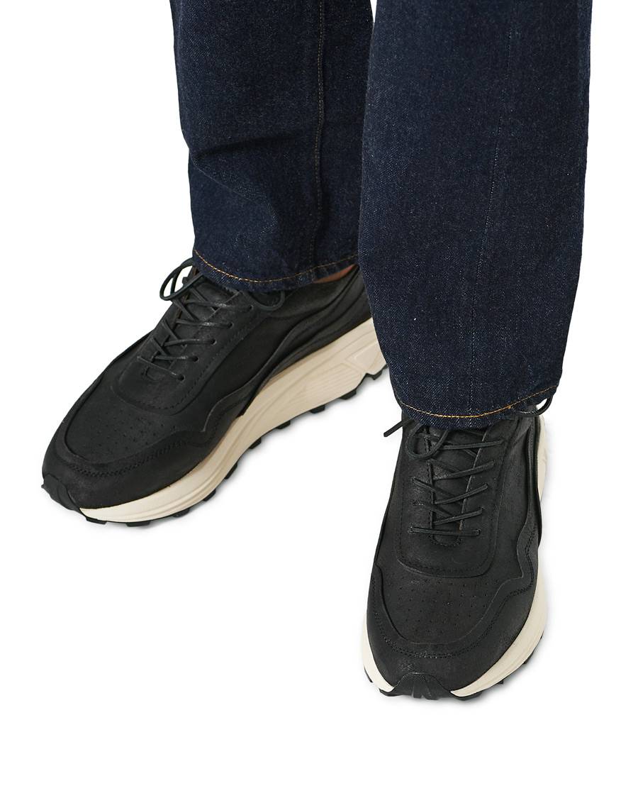 Herren | Buttero Vinci Bianchetto Leather Running Sneaker Black | Buttero | Vinci Bianchetto Leather Running Sneaker Black