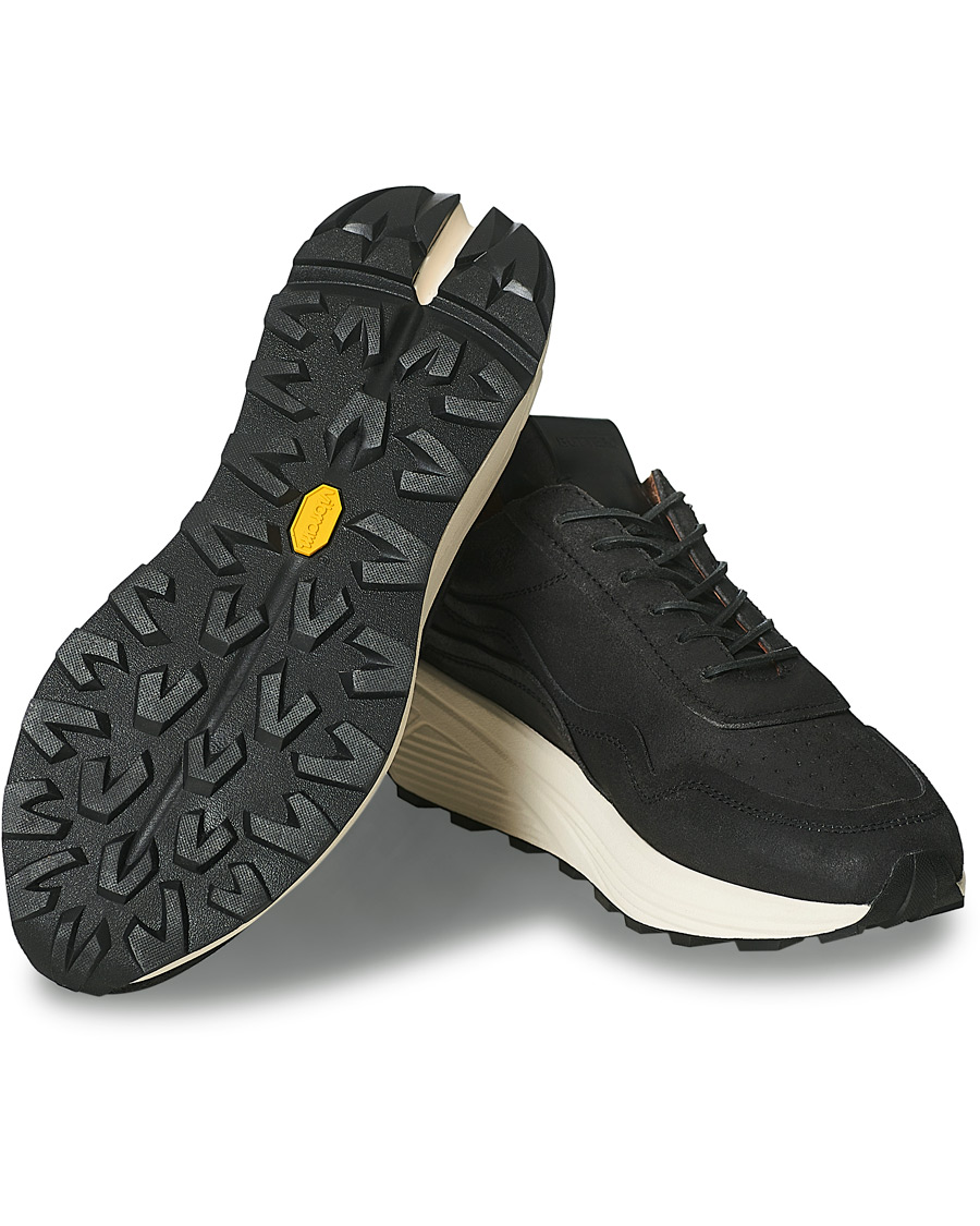 Herren | Buttero Vinci Bianchetto Leather Running Sneaker Black | Buttero | Vinci Bianchetto Leather Running Sneaker Black