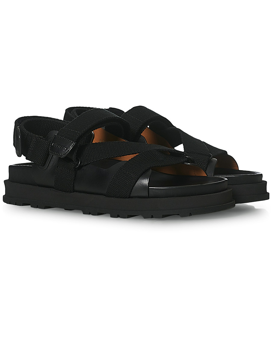 Herren | Buttero Pier Leather Sandal Black | Buttero | Pier Leather Sandal Black