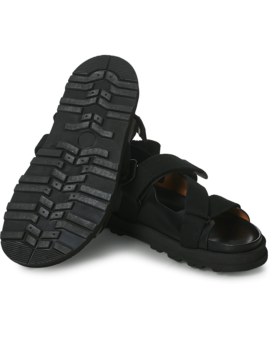 Herren | Buttero Pier Leather Sandal Black | Buttero | Pier Leather Sandal Black