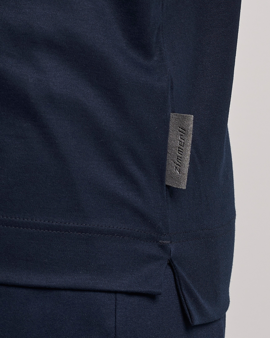 Herren | Schlafanzüge & Bademäntel | Zimmerli of Switzerland | Cotton/Modal Crew Neck Loungwear T-Shirt Midnight