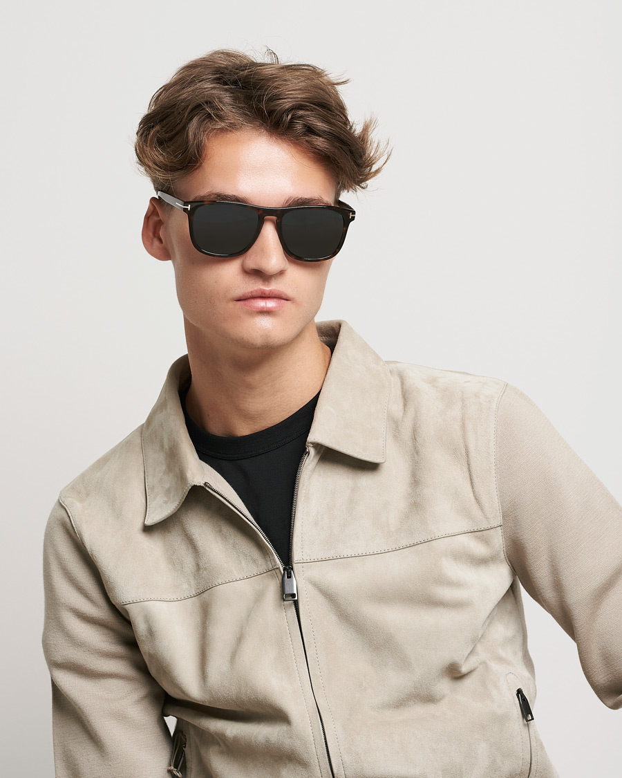 Herren | Tom Ford Gerard Sunglasses Dark Havana/Blue | Tom Ford | Gerard Sunglasses Dark Havana/Blue