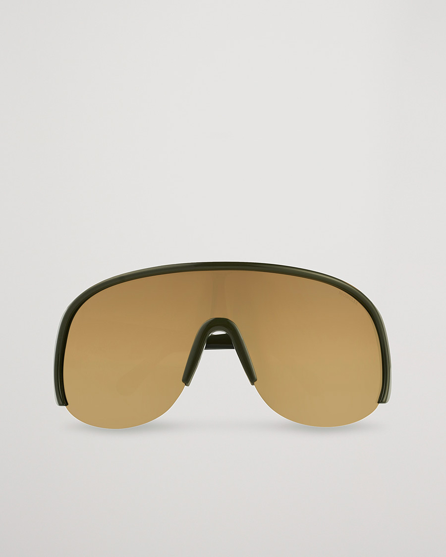 Herren | Moncler Lunettes Phantom Sunglasses Shiny Dark Green/Brown | Moncler Lunettes | Phantom Sunglasses Shiny Dark Green/Brown