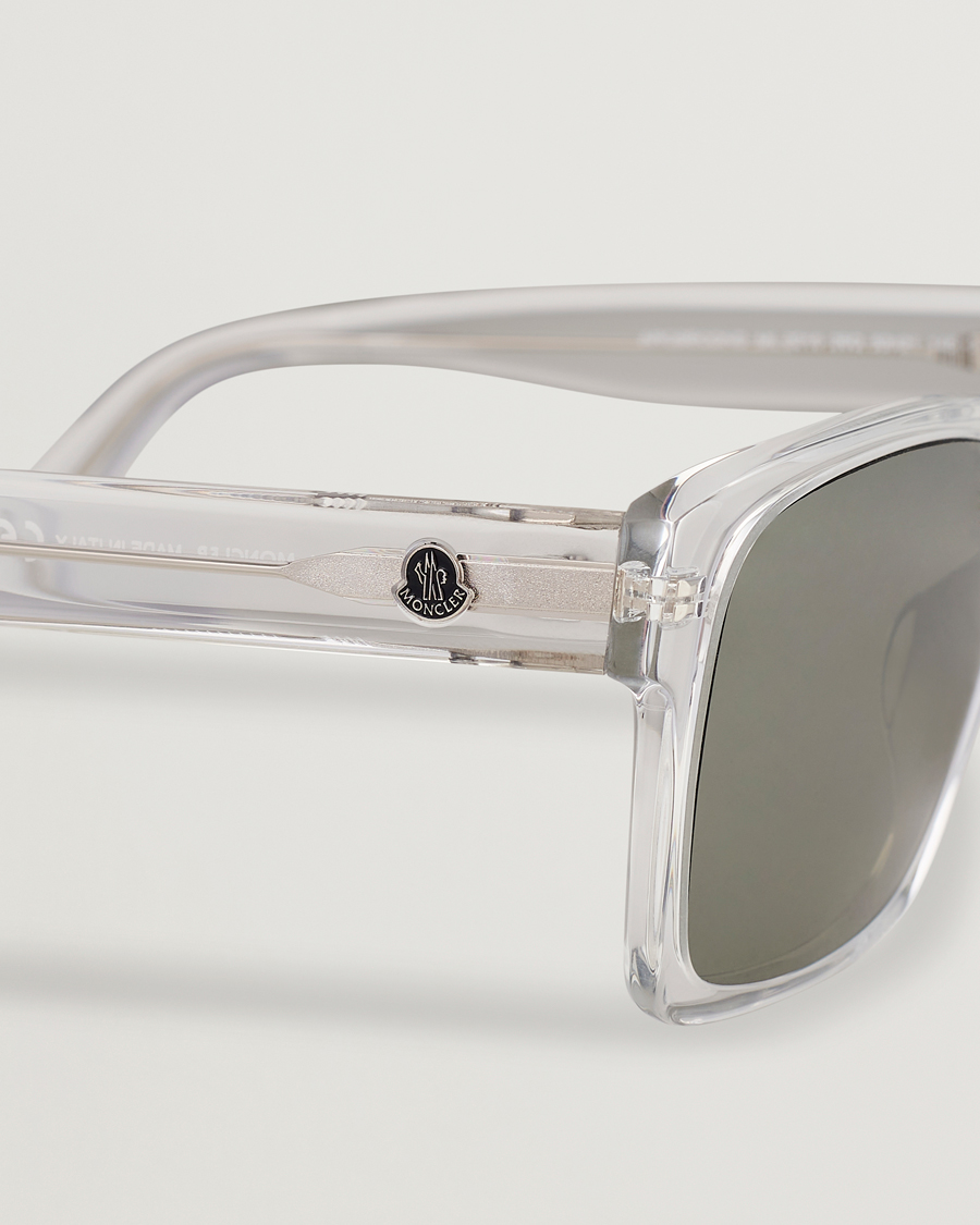 Herren | Moncler Lunettes Arcsecond Sunglasses Crystal/Green Mirror | Moncler Lunettes | Arcsecond Sunglasses Crystal/Green Mirror