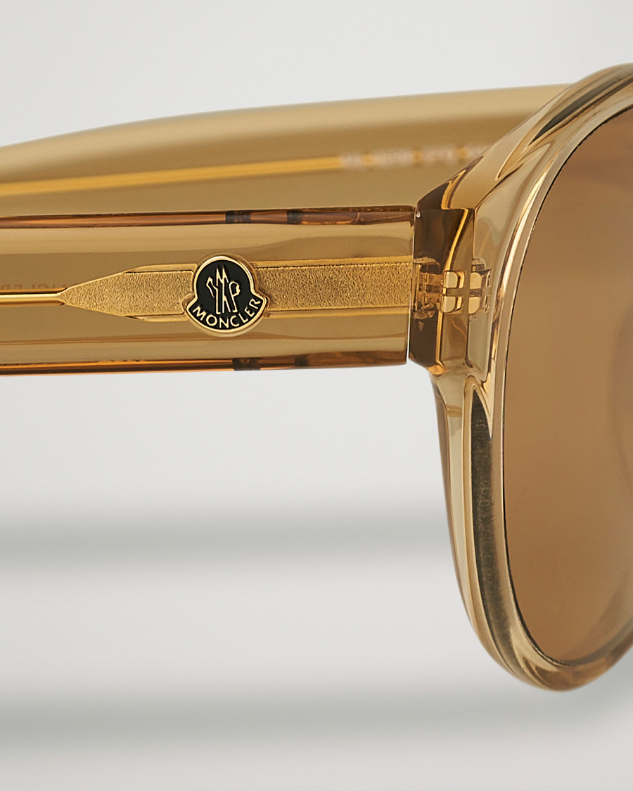 Herren | Moncler Lunettes ML0209 Polarized Sunglasses Shiny Beige/Brown | Moncler Lunettes | ML0209 Polarized Sunglasses Shiny Beige/Brown