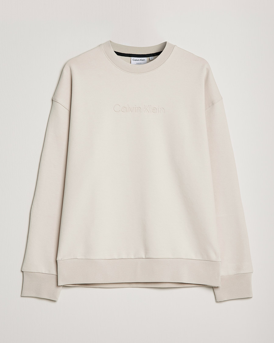Herren | Pullover | Calvin Klein | Debossed Logo Crew Neck Sweatshirt Stony Beige