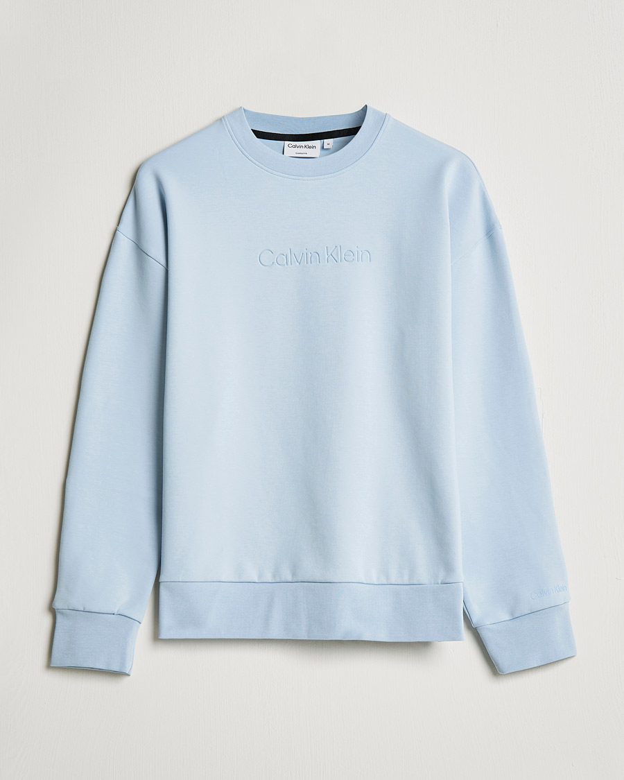 Herren | Pullover | Calvin Klein | Debossed Logo Crew Neck Sweatshirt Bayshore Blue