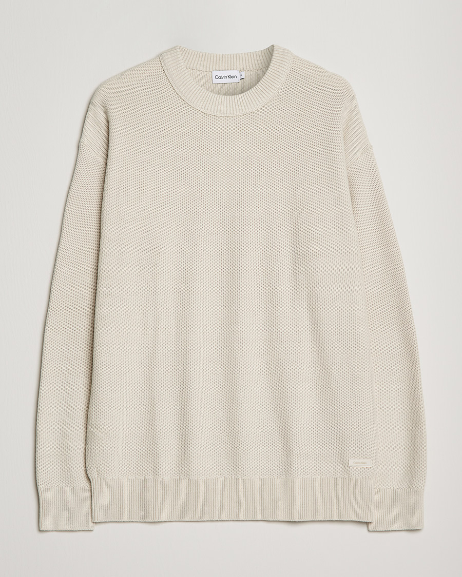 Herren | Pullover | Calvin Klein | Texture Knitted Sweater Stony Beige