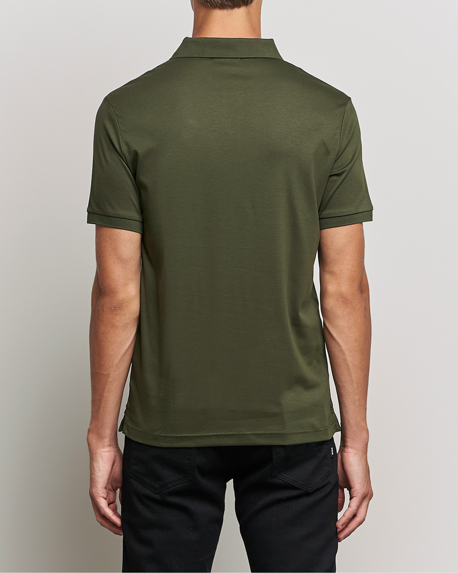 Herren | Poloshirts | Calvin Klein | Slim Fit Smooth Cotton Polo Dark Olive