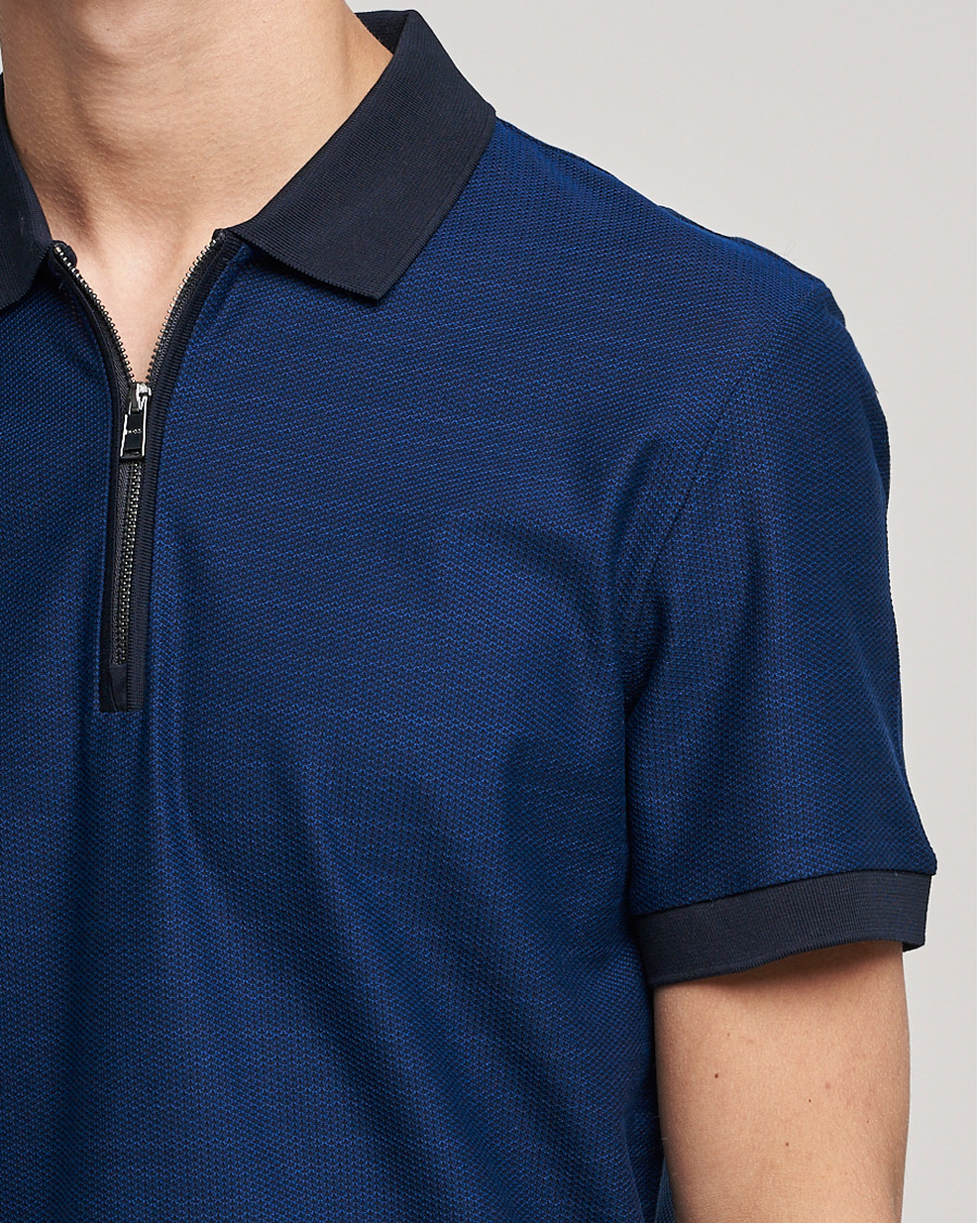 Herren | Poloshirts | BOSS BLACK | Polston Half-Zip Polo Dark Blue